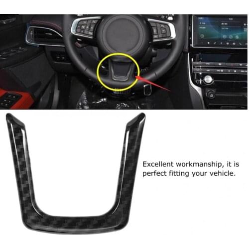 U-shape Steering Wheel Frame Trim Sticker Cover Fits Jaguar XE/XF/f-pace E-PACE car styling accessories