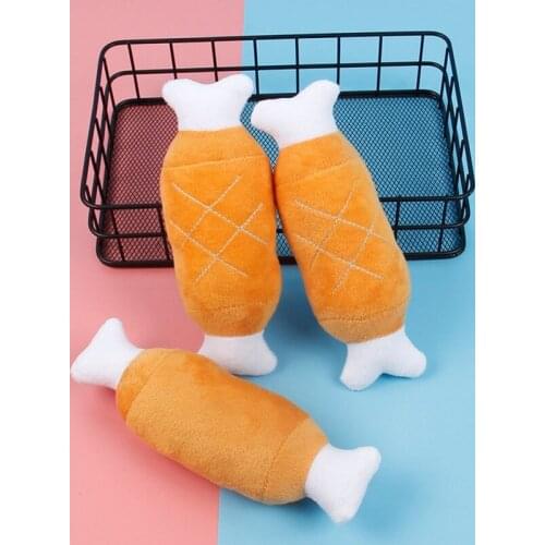 Corduroy Dog Toys for Small Large Dogs Chicken Shape Plush Pet Puppy Squeaky Chew Bite Resistant Toy Pets Accessories Supplies