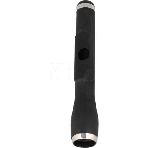 Yibuy 1.5cm Inner Dia Wood Piccolo Head Joint Mouthpiece Replacement Black