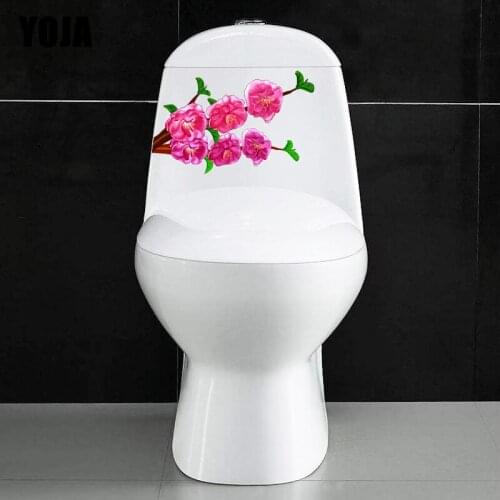 YOJA 23*17.6CM Yan Yemei Cartoon Bedroom Wall Sticker Home Bathroom Toilet Seat Stickers T1-0567
