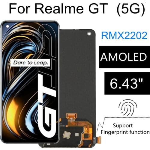 6.43" AMOLED For Realme GT 5G RMX2202 LCD Display Touch Screen Assembly Replacement Accessory