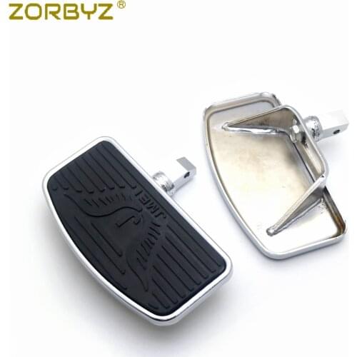 ZORBYZ Black Motorcycle Rear Passenger Adjustable Floorboard Footboards Footrest Pad For Yamaha Dragstar Vstar XVS400/650
