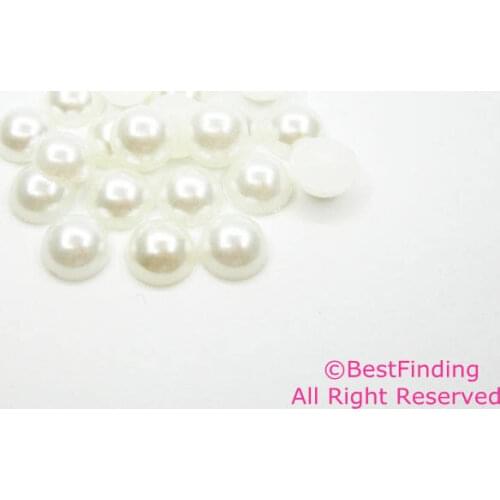 10mm Faux pearl flat back Round Flat backs Cabochon pearl
