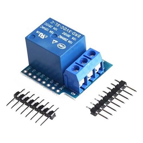 10pcs One Channel Wemos D1 Mini Relay Shield Wemos D1 Mini Relay Module for ESP8266 Development Board 1 channel
