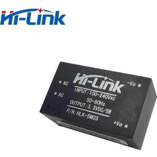 Free shipping15pcs HLK-5M03 AC 220V to DC 3.3V 5W ultra small power module intelligent household switching mode AC DC converter