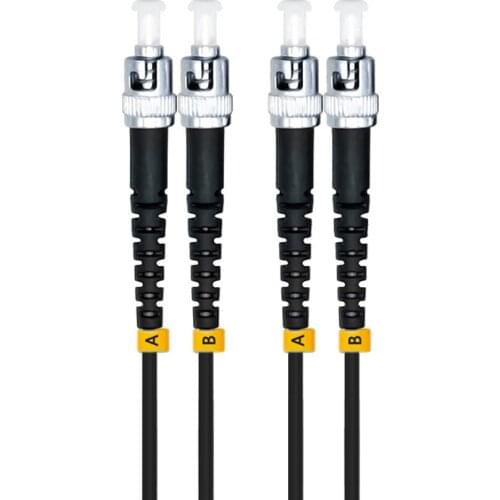 32FT Outdoor Armored 10Meters ST-ST Duplex 9/125 Singlemode Fiber Optic Cable Patch Cord Jumper ST to ST ST/PC-ST/PC