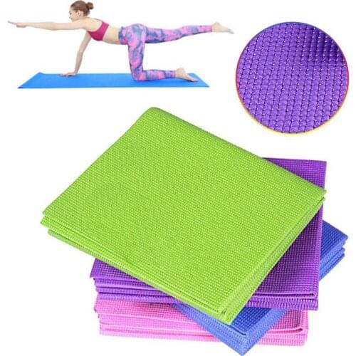 4mm Foldable Exercise Yoga Mat PVC Non Slip Pilates Workout Pad Floor Exercises Blanket Padding For Fitness Gym Sit-ups Training