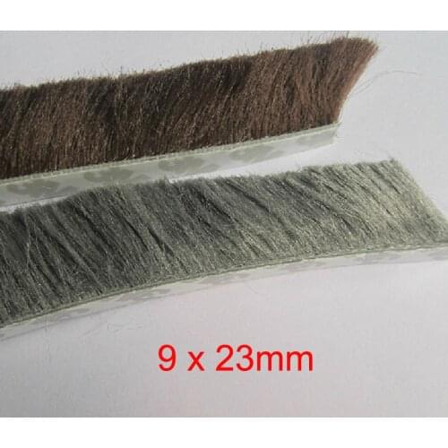 5m x 9mm x 23mm self adhesive aluminium window door brush seal strip weatherstrip draught excluder