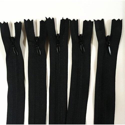 50pcs Black 3# Invisible Closed Zippers Pillow Dress Clothes Cushion 16 inch Closed zipper