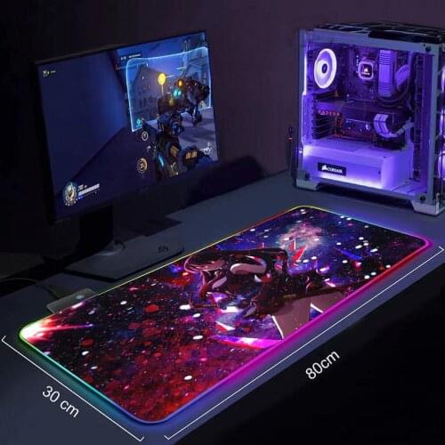 Big Keyboard Desk Mat RGB Large Mouse Pad Akame ga Kill Gamer Big Mouse Mat Computer Mousepad LED Backlight Gaming Mause Pad