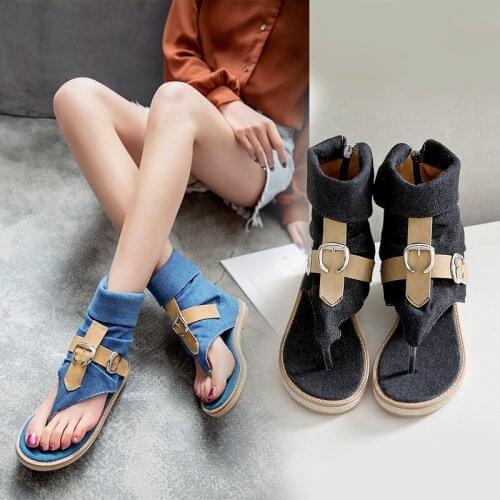 Women sandals 2021 Denim Casual flat sandals summer shoes sandalias zapatos de mujer