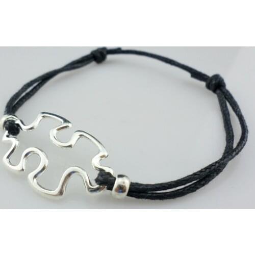 5pcs New Puzzle Piece Charm Bracelets Bangles For Women Men Adjustable Bracelet Jewelry Accessories Gift