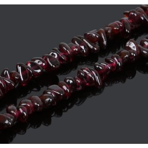 New Fashion 5-6mm Natural Stone Beads Dark Red Garnet Irregular Grain Beads For DIY Earring Bracelets Necklaces Jewerly Making