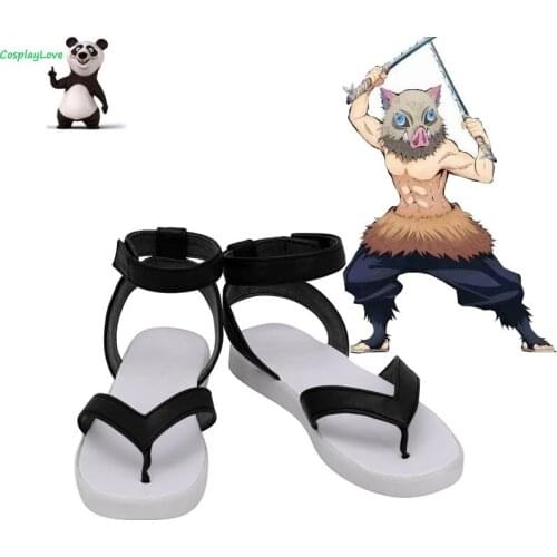 Demon Slayer: Kimetsu No Yaiba Inosuke Hashibira Black Cosplay Shoes Cosplay Boots CosplayLove For Christmas Halloween