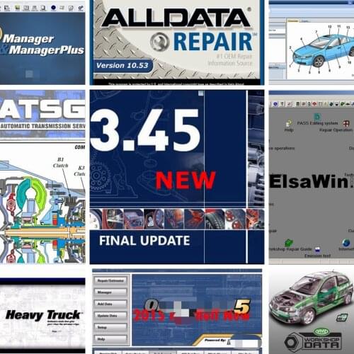 Alldata Diagnostic Auto Software 2021 Hot Sale All Data Vivid Workshop Auto Data ElsaWin 6.0 obd2 Scanner Software 1TB HDD USB