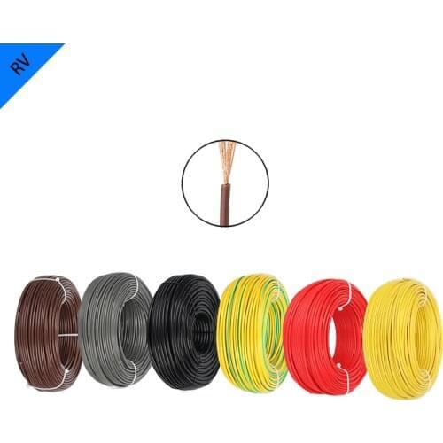 100 Meters/Lot RV Electronic Cable 22/20 AWG Single Core Multi-Strand Pure Copper PVC Flame Retardant Fexible Wire LED Line DIY