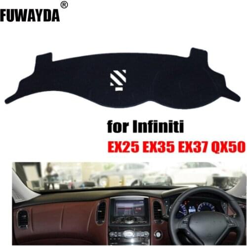 FUWAYDA Car dashboard covers mat for Infiniti EX25 EX35 EX37 QX50 Right hand drive dashmat pad dash cover auto accessories