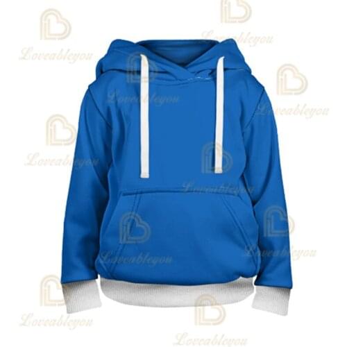 Blue Kids Hoodies Leon Shooting Game 3D Printed Hoodie Sweatshirt Boys Girls Harajuku Cartoon Jacket Tops Teen Clothes