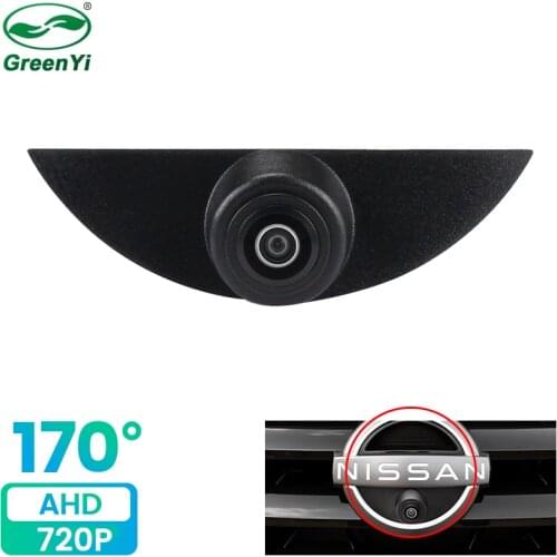 GreenYi 170° AHD 720P Front View Camera For Nissan X-Trail Tiida Qashqai Livina fairlady Pulsar Cube Armada Logo Mark HD Camera