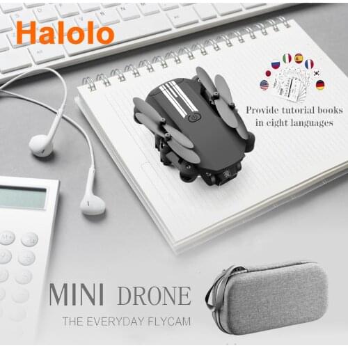 Halolo Mini RC drone 4K HD Camera WiFi Fpv LS-MIN RC Foldable Pocket Quadcopter Profesional Helicopter pocket Dron Toys for boy