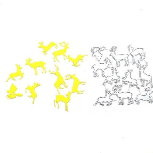Julyarts Deer in Various Poses Metal Dies for Card Making Craft Dies New Arrivals for DIY Scrapbooking Album Paper Card Emboss