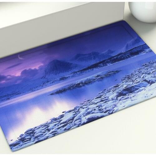 Snow Mountain Ice Lake Floor Mat Purple Meditation Area Rugs Large Home Living Room Bedroom Carpet Decor Doormat Dream