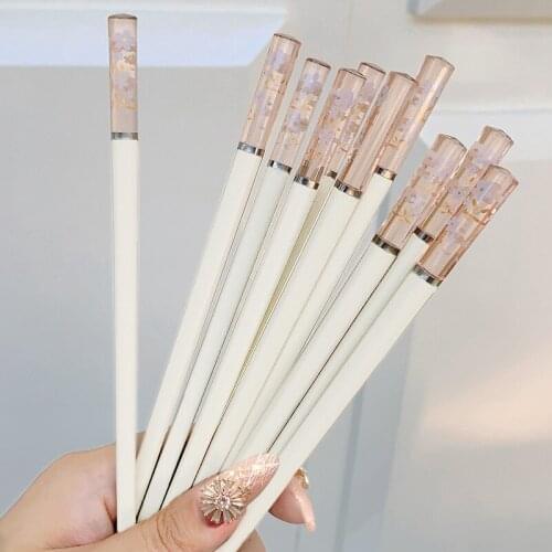 High Temperature Creative Net Red Chopsticks Amber Alloy Chopsticks Non-slip Japanese Chopsticks Home