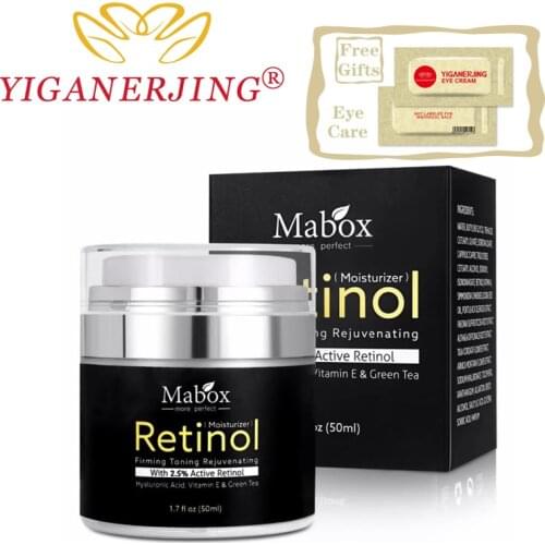 Mabox 50Ml Retinol 2.5%moisturizer Face Cream Hyaluronic Acid Antiaging Remove Wrinkle Vitamin E Collagen Smooth Whitening Cream