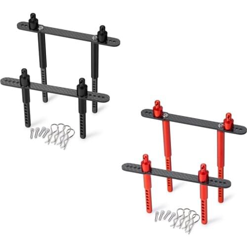 RC Car Metal Carbon Fiber Front Rear Car Shell Column Body Post for 1/10 RC Crawler Car Axial Scx10 II 90046 90047