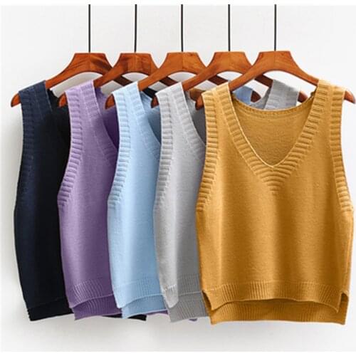 Fashion Vest Women Twist V-Neck Daily Knitted Stylish Students Korean Style Sleeveless Outwear Female Coats All-match Leisure