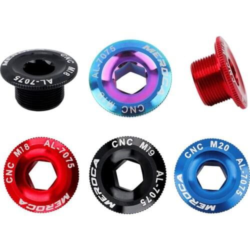 MTB Aluminum Alloy CNC Screw Mountain Bike Crank Cover Screws M18/M20 Bolt Aluminum crank screws Product category: Crank screw