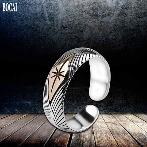 2019 new 100% real S925 sterling silver jewelry beautiful retro Thai silver rings for man 925 silver mans rings