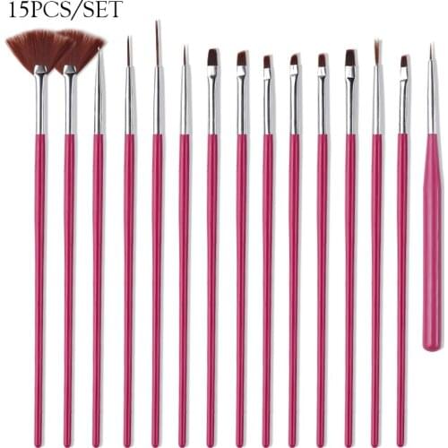 Multi-size Nail Brush Pen Set Nail DIY Line Stipe Drawing Paint Pen Nail Art Carving Pen Acrylic Liquid Powder Building Brush