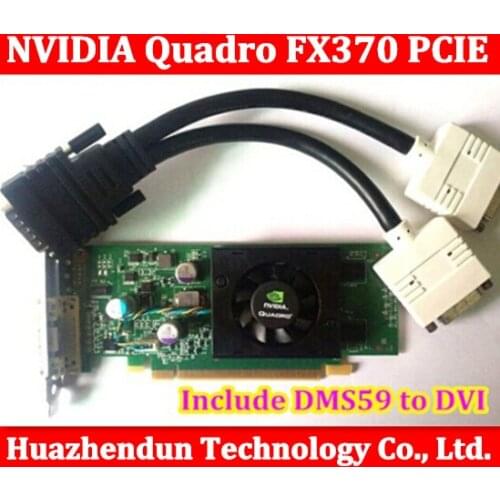 Original High Quality NVIDIA Quadro FX370 PCI-E with DMS 59 Cable FX 370 3D griaphic card 1year warranty