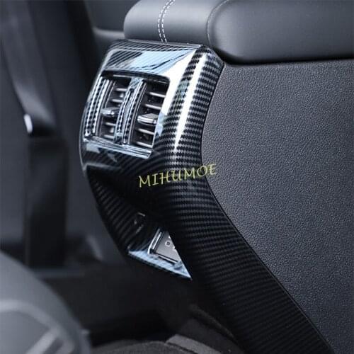 Carbon Fiber Rear Seat Armrest Air Vent Cover Trims For 2019-2021 Nissan Altima