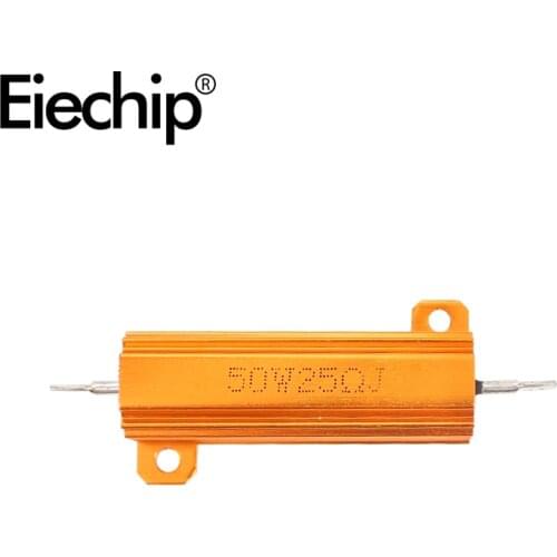 50W resistors Aluminum Power Metal Shell Case Wirewound Resistor 0.2R ~ 100K 10 20 50 1K 1.2K 1.5K 1.8K 2K 6.8K 10K 20K 50K ohm