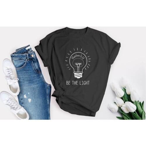 Be the light christian shirt for women,Comfort colors shirt Matthew 5:14 bible verse gift, Ladies summer shirt 100% cotton y2k
