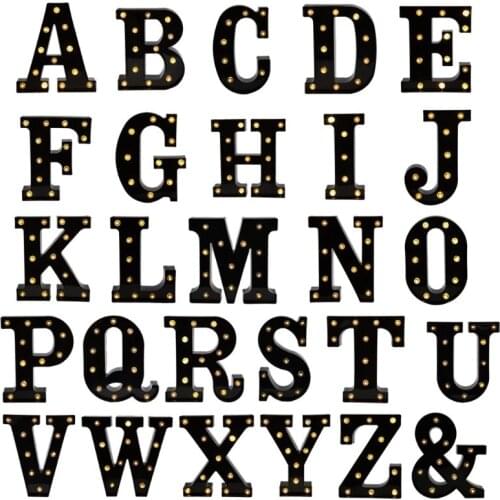 Alphabet A-Z Decorative Letter Lights Wedding Birthday LED Lights Wall Decor