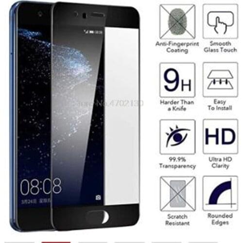 Full cover tempered glass for huawei p10 lite protective glas on huaweii p10 plus p 10 light screen protector film p10 lite plus