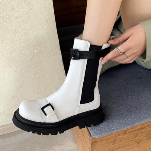 2021 Chunky Boots Woman Shoes Winter Luxury Brand Designer Chelsea Heel Female Platform Boots Lasdies Fashion