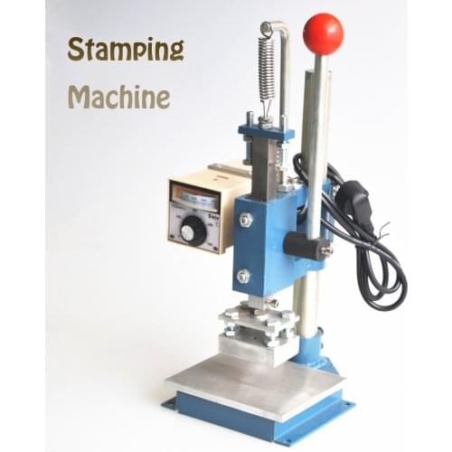 1Set Manual hot foil stamping machine foil stamper leather printer marking press embossing machine 8x10cm