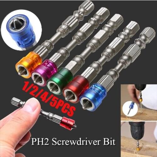 1Pcs Anti-Slip Electric Magnetic Screwdriver Bit S2 PH2 Single Head Screw Driver Bits Mayitr 1/4\ Hex Shank Hand Tools