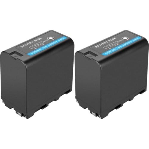 2Pcs 7.2V 7800mAh NP-F970 NP-F960 Camera Batteries with LED Power Indicator for Sony NP-F960 NP-F970 Battery NP F960 Batteria