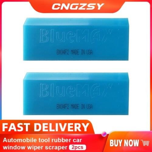 2pcs BLUEMAX Rubber Scraper Window Squeegee Blade Glass Cleaner Vinyl Tint Tools Sticker Remover Car Cleaning Accessories B02