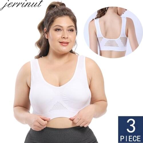 3pcs/set Seamless Bra With Pads Plus Size Bras For Women Big Size 5XL 6XL Bralette Push Up Brassiere Bra Vest Wireless BH