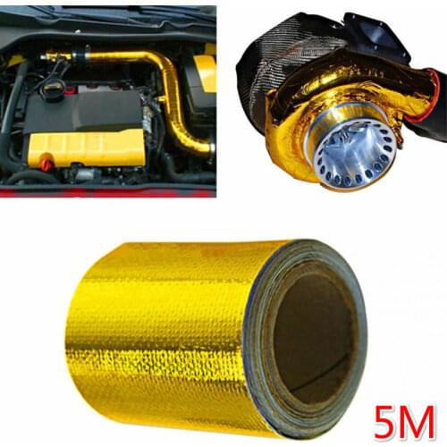 5M Fire-retardant Fiberglass Belt Automobile Motorcycle Refit Thermal Insulation Band Exhaust Heat Wrap Roll Heat Shield Tape