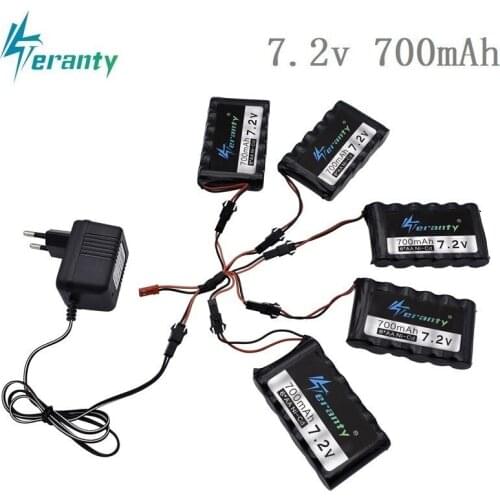 7.2V 700mAh Battery and Charger Remote Controul toys lighting secuity faclities 7.2v NiCD battery TOYS Cars Gun battery group
