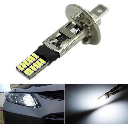 80% Hot Sale 6500K 12V HID Xenon White 24-SMD H1 LED Car Replacement Bulb Headlight Fog Light