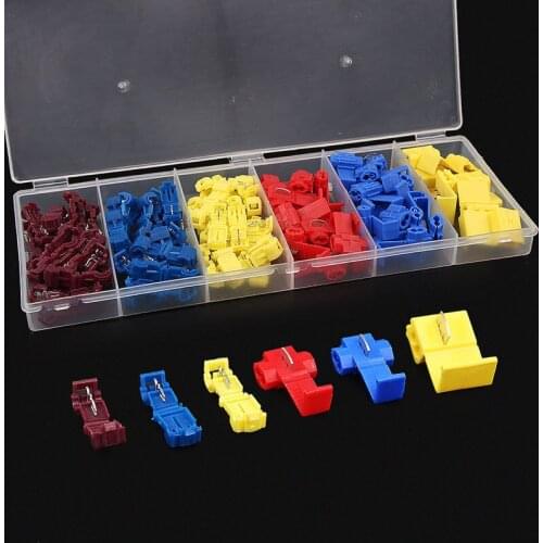 96PCS quick splice scotch lock quick splice wire connectors red blue yellow CONNECTOR TERMINAL KIT quick splice scotch lock