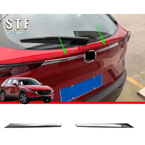 ABS Chrome Rear Door Trunk Lid Cover Trim Exterior Molding Stickers For Mazda Cx-30 Cx30 2020 2021